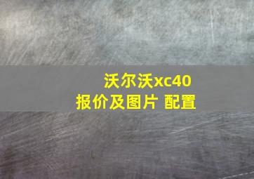 沃尔沃xc40报价及图片 配置